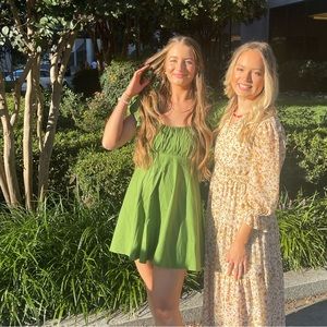 Abercrombie and Fitch, green mini dress